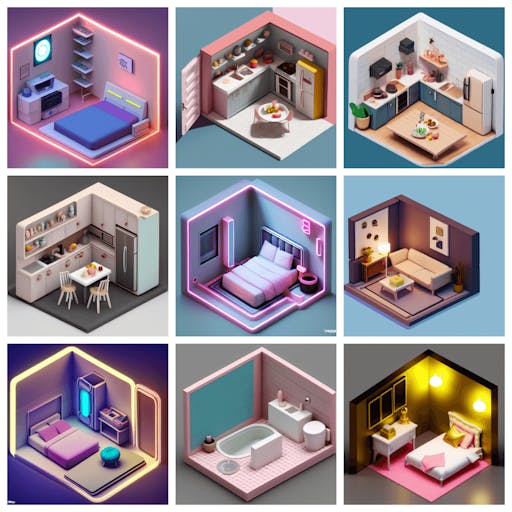 Isometric Rooms Design